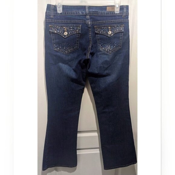 JUDY Blue | Bejeweled Bootcut Jeans - Picture 2 of 10